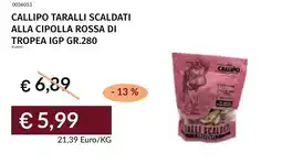 Prezzemolo e Vitale Callipo taralli scaldati alla cipolla rossa di tropea igp offerta