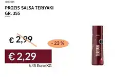 Prezzemolo e Vitale Prozis salsa teriyaki offerta