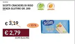 Prezzemolo e Vitale Scotti crackers di riso senza glutine offerta