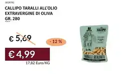 Prezzemolo e Vitale Callipo taralli all'olio extravergine di oliva offerta