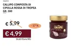 Prezzemolo e Vitale Callipo composta di cipolla rossa di tropea offerta