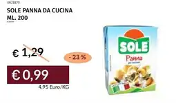 Prezzemolo e Vitale Sole panna da cucina offerta