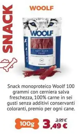 Joe Zampetti Snack monoproteico Woolf offerta