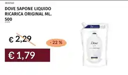 Prezzemolo e Vitale Dove sapone liquido ricarica original offerta
