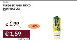 Prezzemolo e Vitale Zuegg Skipper succo d'ananas offerta