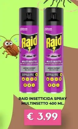 Kuadrifoglio Raid insetticida spray multinetto offerta