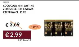 Prezzemolo e Vitale Coca Cola mini lattine zero zuccheri e senza caffeina offerta