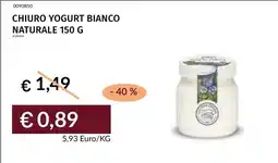 Prezzemolo e Vitale Chiuro yogurt bianco naturale offerta