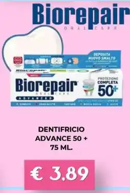 Kuadrifoglio Biorepair dentifricio advance 50+ offerta