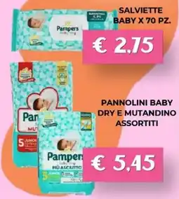 Kuadrifoglio Pampers salviette baby offerta