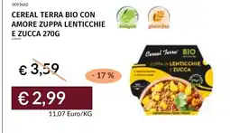 Prezzemolo e Vitale Cereal Terra Bio Zuppa di Lenticchie e Zucca offerta
