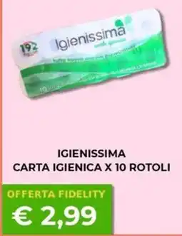 Kuadrifoglio Igienissima carta igienica offerta