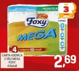 Crai Carta igienica 2 veli mega Foxy offerta