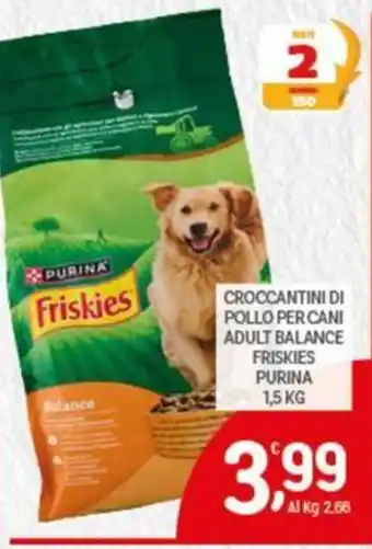 Crocchettini di pollo per cani adult balance Friskies Purina