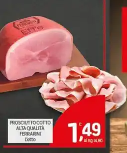 Crai Prosciutto cotto alta qualità Ferrarini L'etto offerta