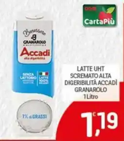Crai Latte UHT scremato alta digeribilità Accadi Granarolo offerta