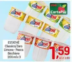 Crai Estathe Classico/Zero Limone - Pesca Bicchiere offerta