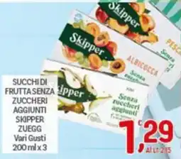 Crai Succhi di frutta senza zuccheri aggiunti Skipper offerta