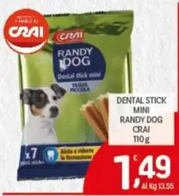 Crai Dental stick mini Randy dog Crai offerta