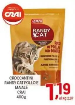 Crai Crocchettini Randy Cat Pollo e Maiale Crai offerta