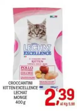 Crai Crocchettini Kitten Excellence Lechat Monge offerta
