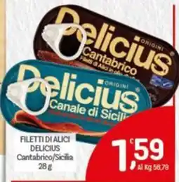Crai Filetti di Alici Delicius Cantabrico/Sicilia offerta
