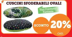 ZooPlanet Cuscini sfoderabili ovali offerta