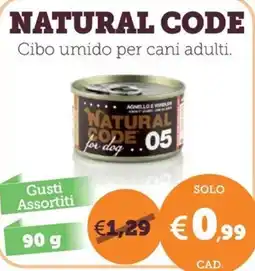 ZooPlanet Natural Code for dog offerta