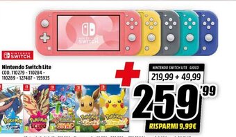 MediaWorld Nintendo Switch Lite offerta
