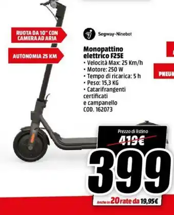 MediaWorld Monopattino elettrico F25E offerta