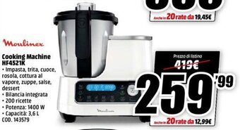 MediaWorld Moulinex Cooking Machine HF4521K offerta