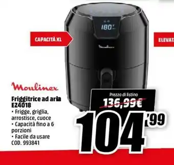 MediaWorld Moulinex Friggitrice ad aria EZ4018 offerta