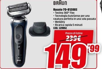 MediaWorld Braun Rasoio 70-B1200S offerta