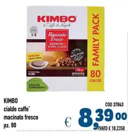 Del Prete Distribuzioni Kimbo Cialde Caffe Macinato Fresco offerta