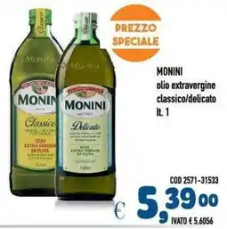 Del Prete Distribuzioni Monini olio extravergine classico/delicato offerta