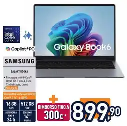 Unieuro Samsung Galaxy Book6 offerta