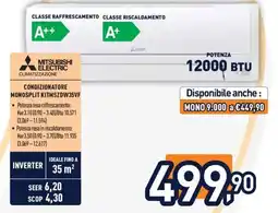 Unieuro Mitsubishi Electric condizionatore monosplit offerta