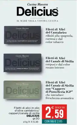Altasfera Delicius Filetti di alici in olio d'oliva cantabrico/capperi/canale di sicilia offerta
