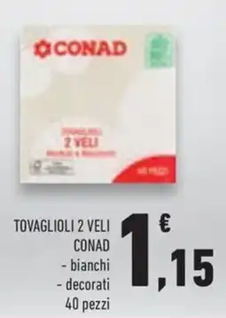 Conad Margherita Tovaglioli 2 veli Conad bianchi/decorati offerta