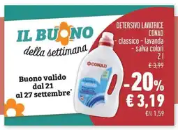 Conad Margherita Detersivo lavatrice Conad classico/ lavanda/ salva colori offerta