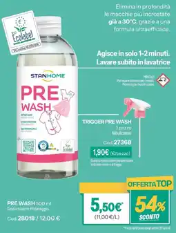 Stanhome Stanhome Pre Wash offerta