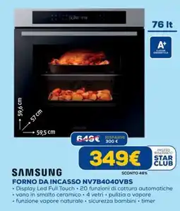 DIMOStore Samsung forno da incasso NV7B4040VBS offerta