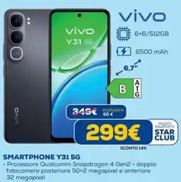 DIMOStore vivo smartphone y31 5g offerta
