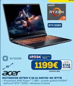 DIMOStore Acer Notebook Nitro V 16 AI offerta