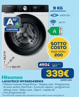 DIMOStore Hisense Lavatrice WF3S9043BW3 offerta