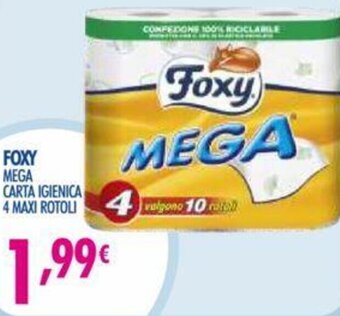 Acqua & Sapone Foxy Mega Carta Igienica 4 maxi rotoli offerta