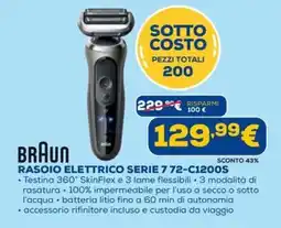 DIMOStore Braun rasoi elettrico serie 7 72-c1200s offerta
