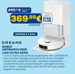 DIMOStore Dreame robot aspirapolvere L10S Ultra Gen3 offerta