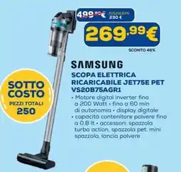 DIMOStore Samsung scopa elettrica ricaricabile jet75e pet offerta