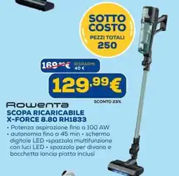 DIMOStore Rowenta scopa ricaricabile X-FORCE 8.80 RH1833 offerta